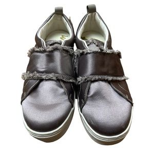 Sam Edelman sneakers Levine metallic satin comfy silver womens size 6.5